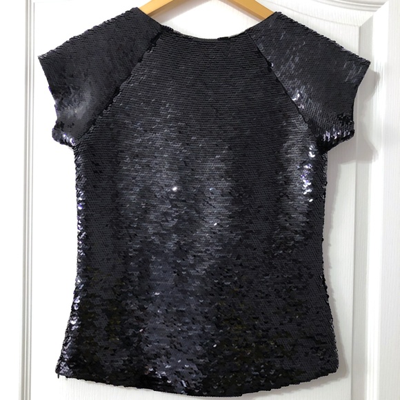 Joe’s Jeans Black Sequin Top Size Small like new - Picture 4 of 8